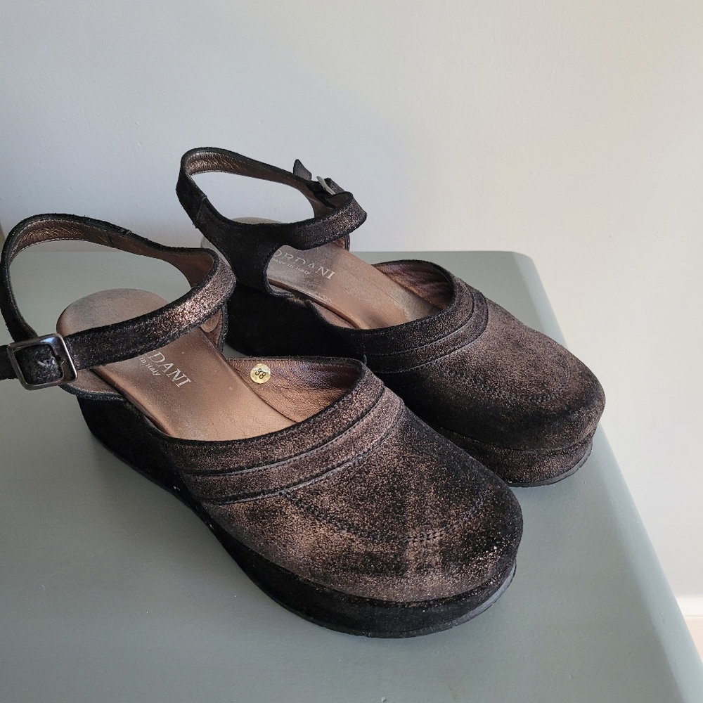 Cordani Suede Platform Wedges Size 38 - Picture 3 of 4